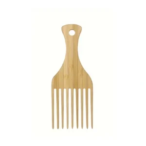 Afro Pick Kamm aus Holz – Premium Volumenkamm aus Bambus