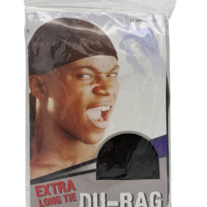 Extra Long Tie DU-RAG Schwarz – Ultra Stretch Breathable Wave Durag