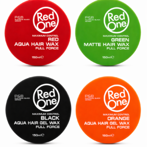 Red One Aqua Hair Wax 150 ml – Styling Wax Full Force Maximum Control | Variationen Black, Green Matte, Red, Orange