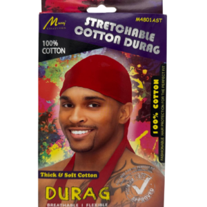 Murry Collection Stretchable Cotton Durag Weiß – 100% Baumwolle Wave Cap